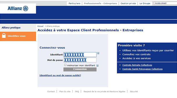 Espace client Allianz pro