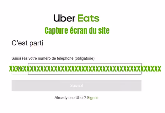 ouvrir compte uber eats