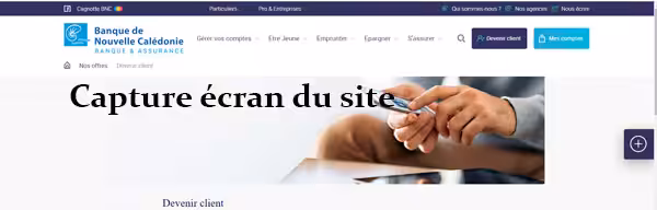 Accès au compte BNC NC