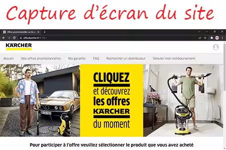 Remplir le formulaire de participation Kärcher