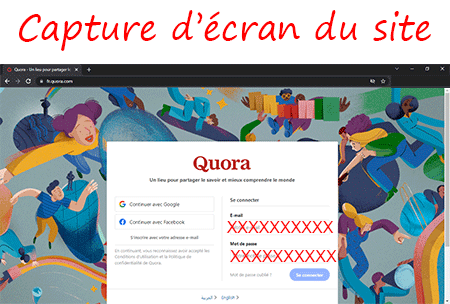 S'inscrire à Quora