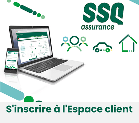 S'inscrire à l'espace client SSQ Assurance en ligne.