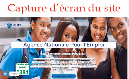 Ouvrir un compte ANPE Togo en ligne
