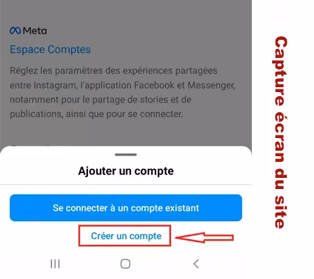 Créer un nouveau compte utilisateur Insta